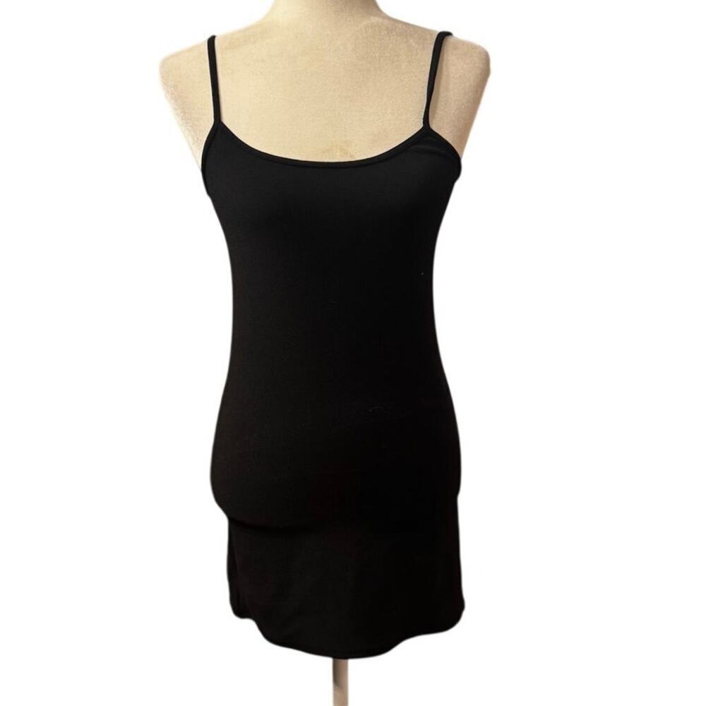 Frankies Bikinis Gwen Terry Mini Dress Black NWT Size Medium